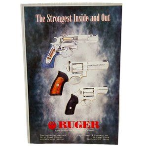 Sturm Ruger Pistol Vintage Print Ad 1995 The Strongest Inside and Out